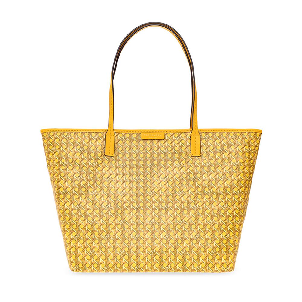 格紋LOGO托特包 (黃色)