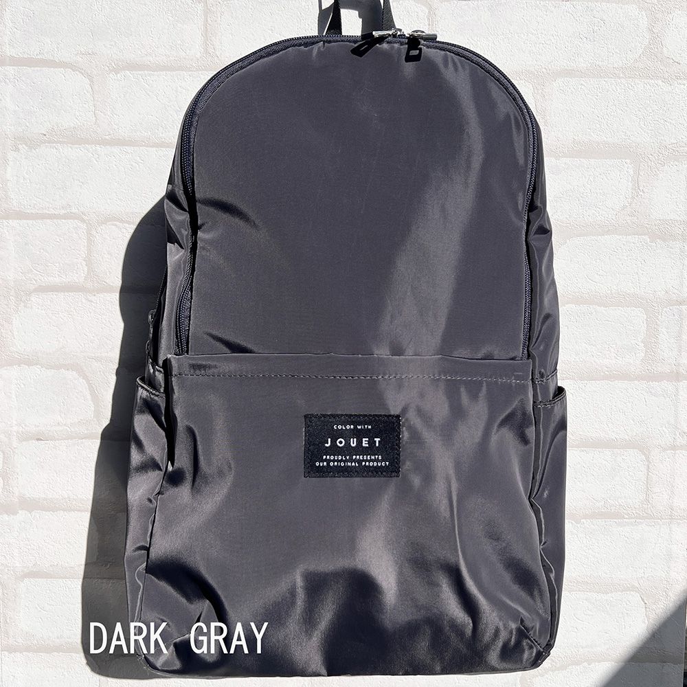JOUET 10pocket微光澤休閒後背包-深灰色