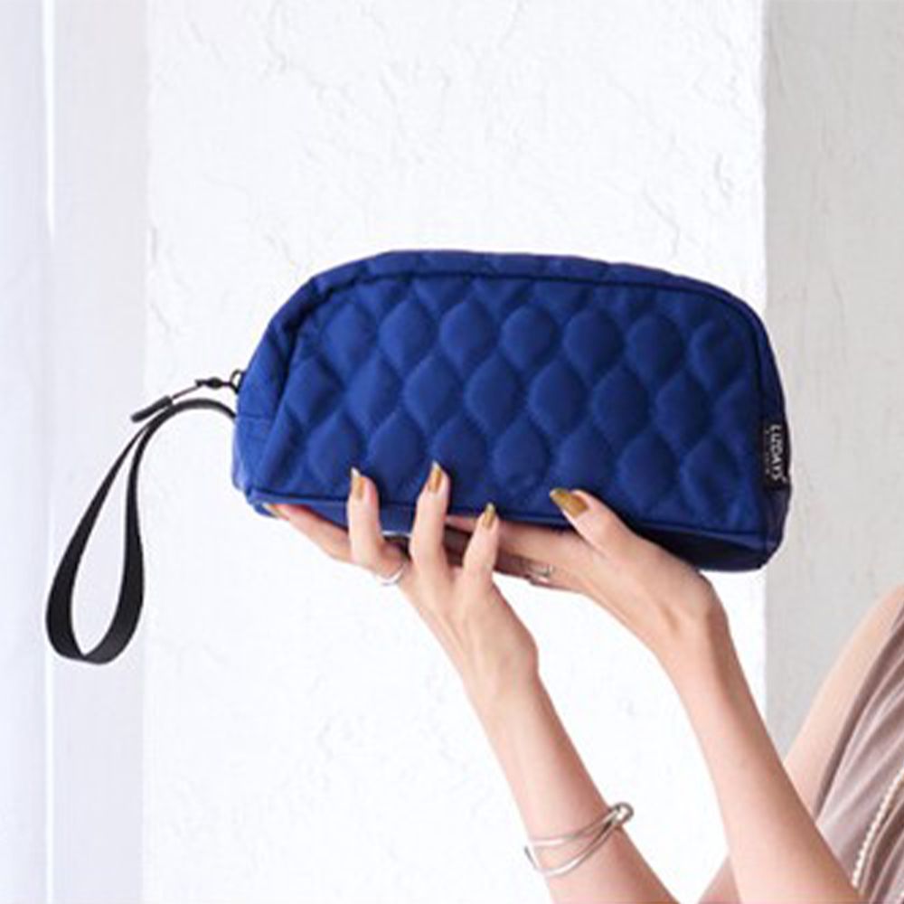 大容量防潑水超強收納化妝包(可吊掛)-海軍藍 (26.5x10cm)