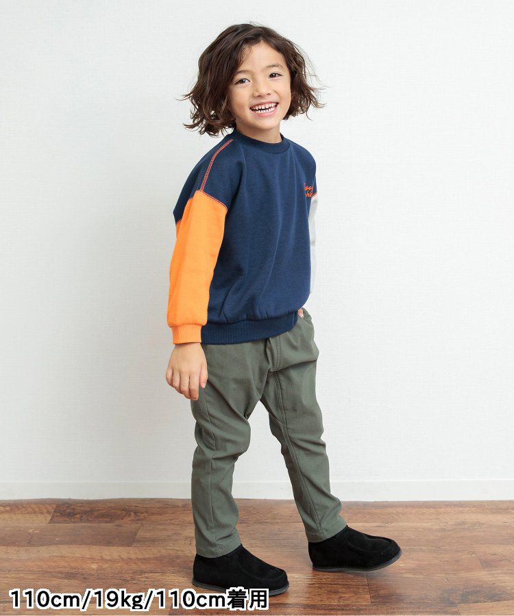 日本 BREEZE - 內刷毛英文logo百搭運動衫-草綠