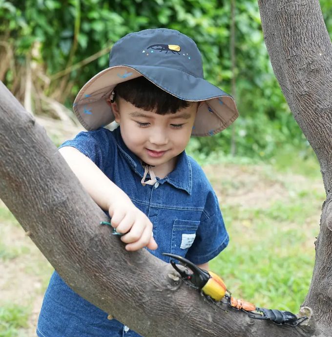 Brille Brille - 甲蟲樂園雙面帽UPF50+ (3-10歲(頭圍46-56cm))