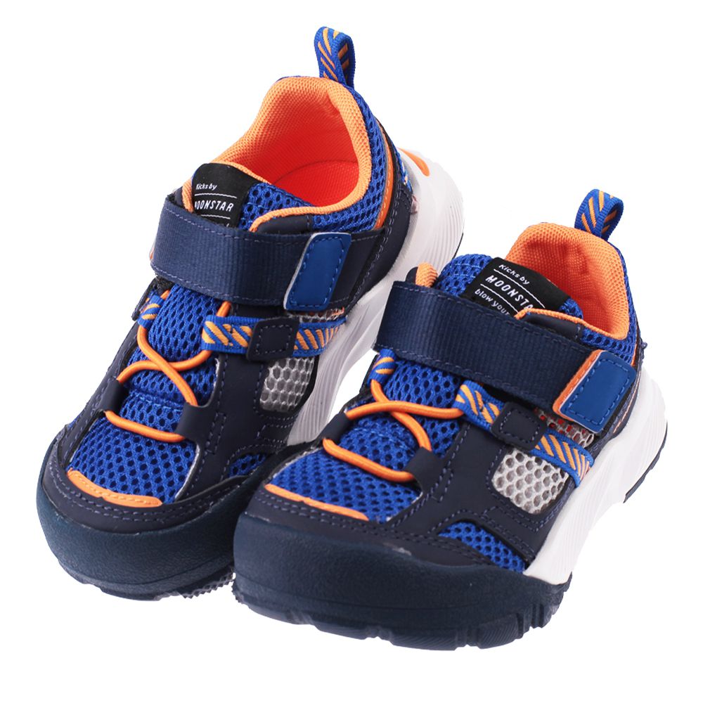 Moonstar日本月星 - CN系列藍色兒童機能滑步車鞋