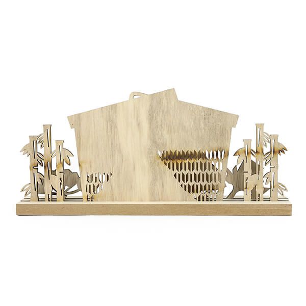 日本代購 - 木製日本新年擺飾/掛飾-注連繩 (W22.5×H22×D1.3cm)