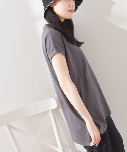 日本 Bou Jeloud - 100%純棉透氣簡約短袖上衣-焦糖橘