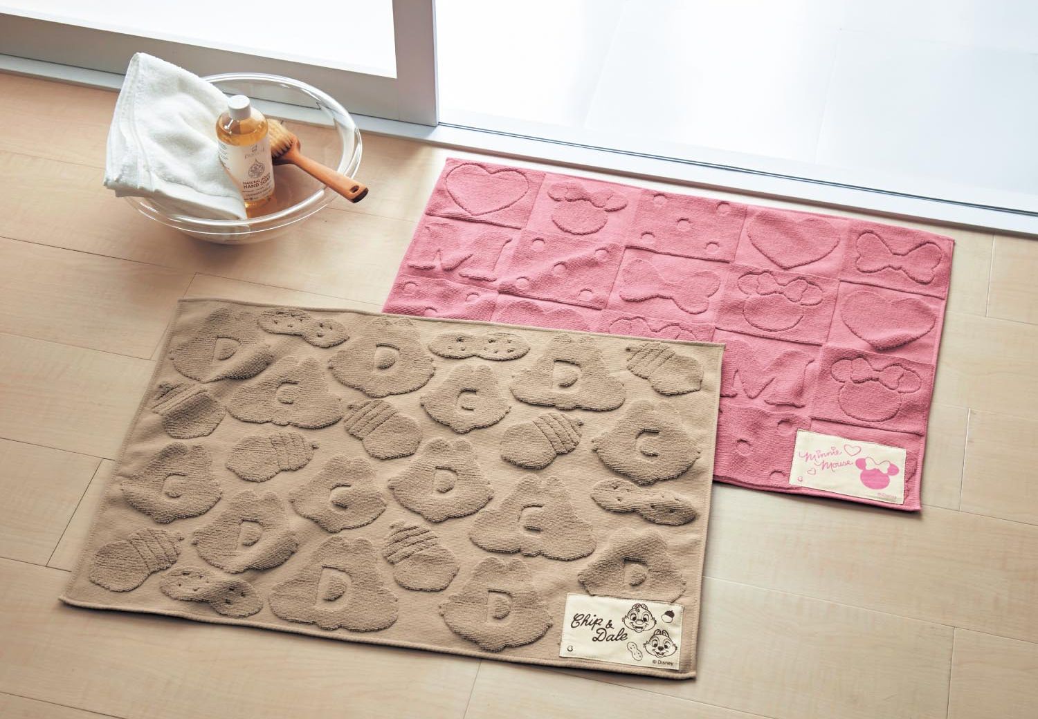 日本千趣會 - mini labo 去泥污腳踏墊-法蘭西花朵-藍綠