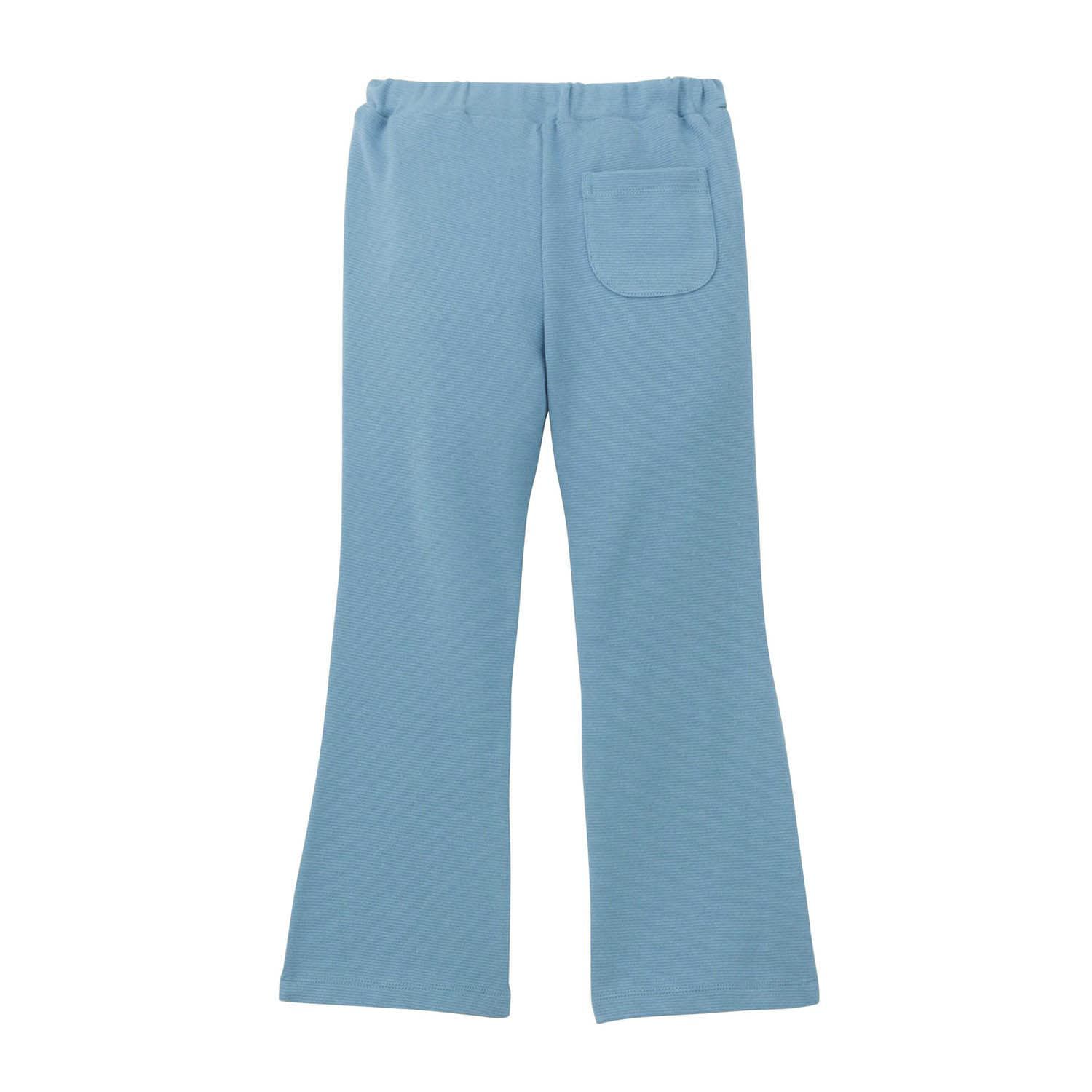 日本千趣會 - GITA 時尚摺線口袋彈力喇叭褲-水藍