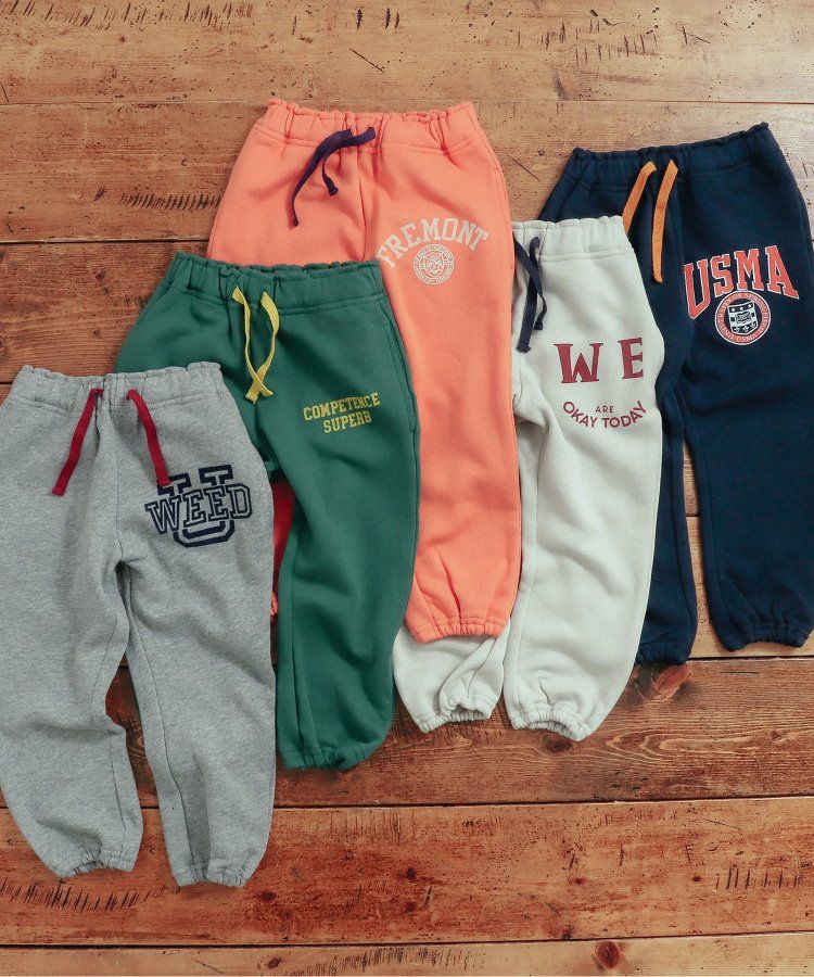 日本 BREEZE - 100%棉 美式休閒抽繩束口長褲-橘