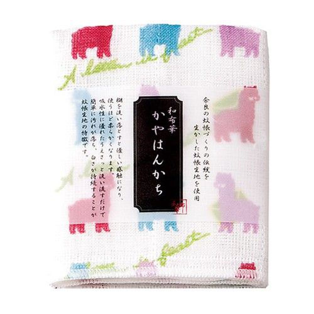 日本代購 - 【和布華】日本製奈良五重紗手帕-羊駝 (30x26cm)