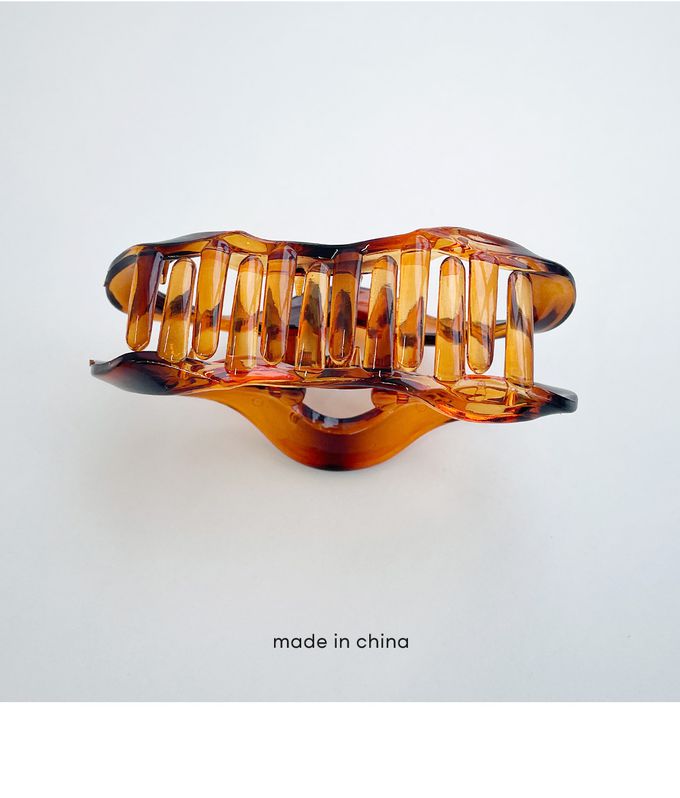 韓國 Soo&Soo - 鏤空波浪造型髮夾/抓夾-白