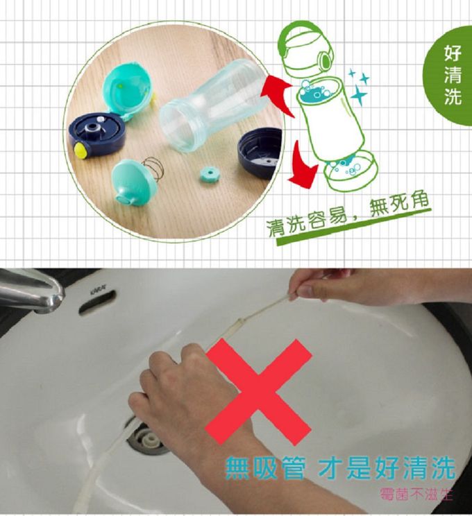 法國MAPED - 無吸管兒童概念水瓶-聰明藍-430ml