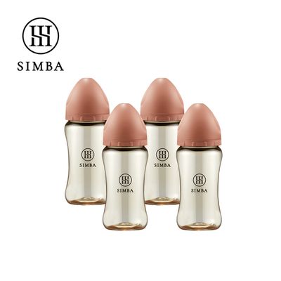 Simba 小獅王辛巴 - 蘊蜜鉑金PPSU寬口防脹氣奶瓶4支組(270ml)-覓粉