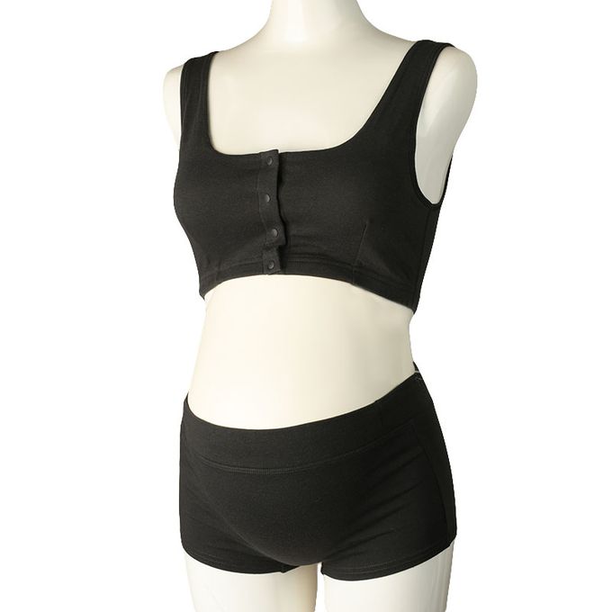 akachan honpo - 內褲 產後也可穿-素面-黑色