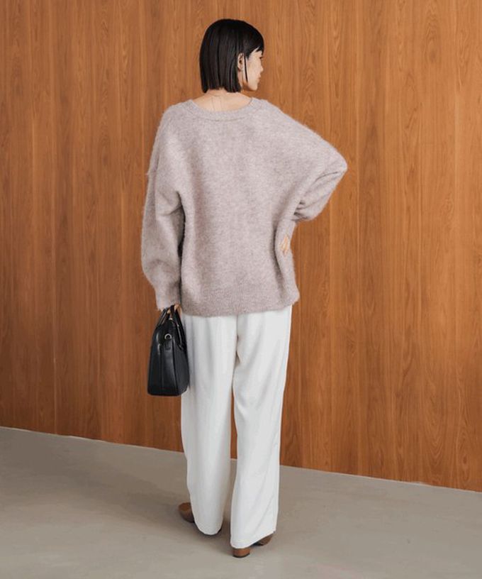 日本 Bab - 英文字印花顯瘦V領針織開襟衫-灰