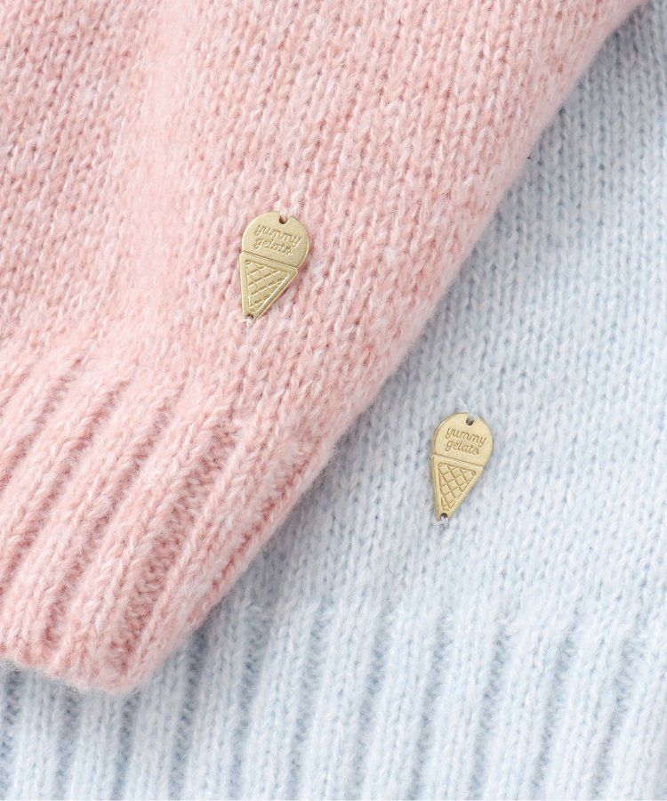 日本 apres les cours - 甜蜜冰淇淋色系針織上衣-象牙