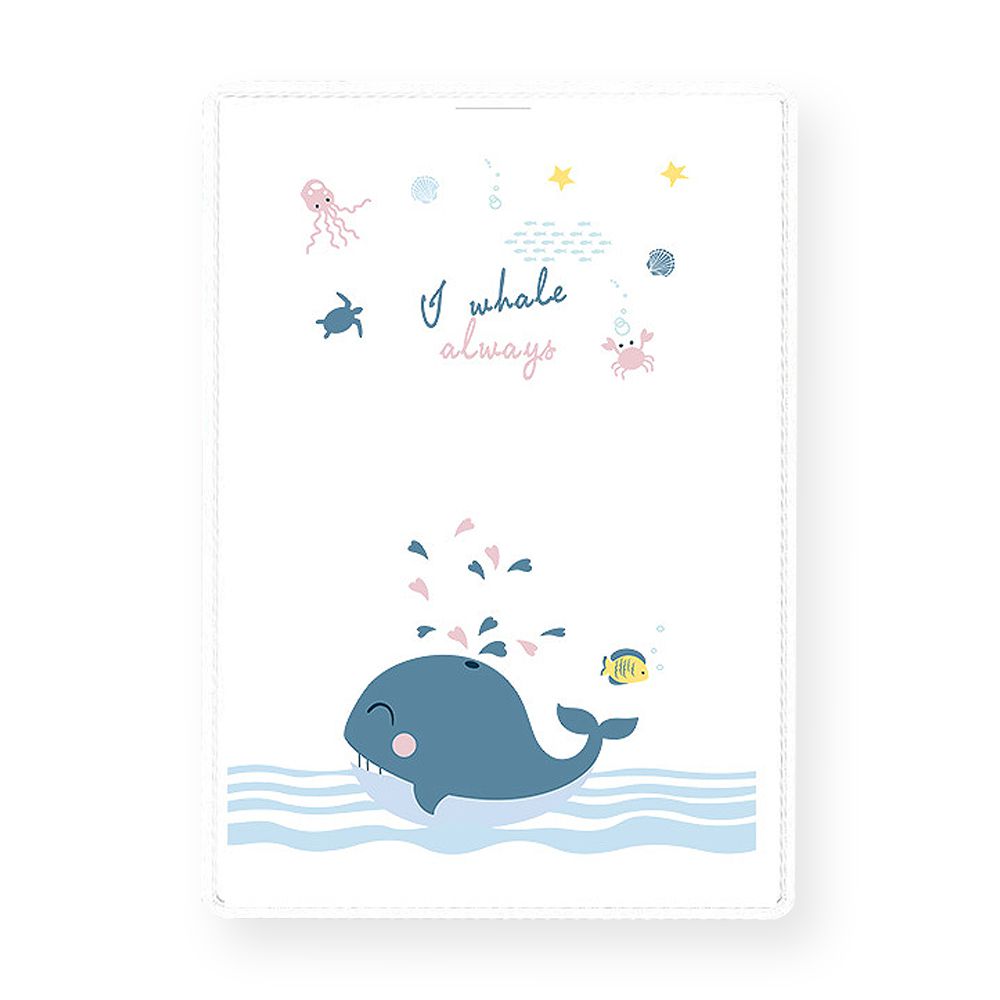 JoyNa - 大版型新生兒寶寶防尿床墊 隔尿墊 純棉面料-小鯨魚 (80*100cm)