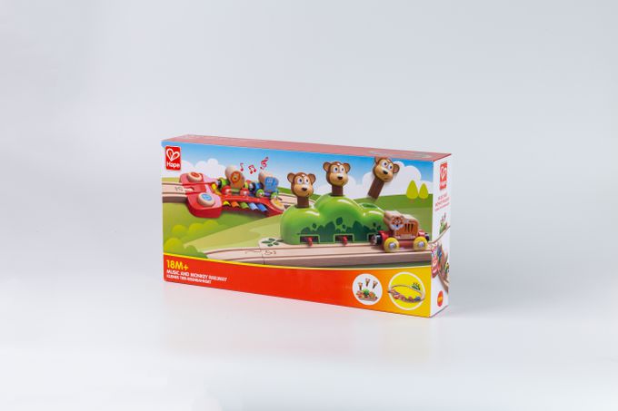 德國 Hape - 音樂跳跳猴軌道玩具(19件組)
