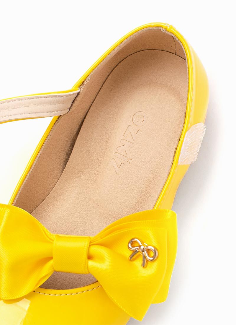 韓國 OZKIZ - 斜邊蝴蝶結漆皮皮鞋