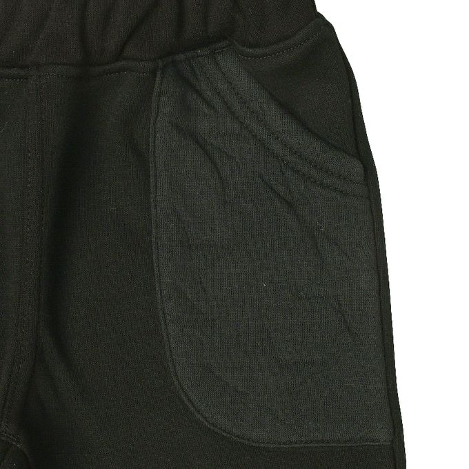 akachan honpo - 內裡刷毛褲-黑色