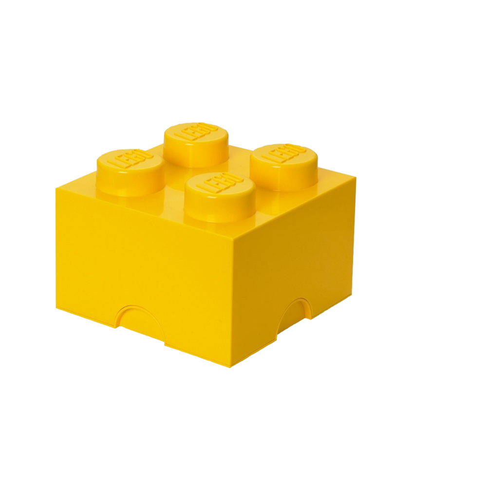 樂高 LEGO® 4凸收納盒(多色可選) (黃色)