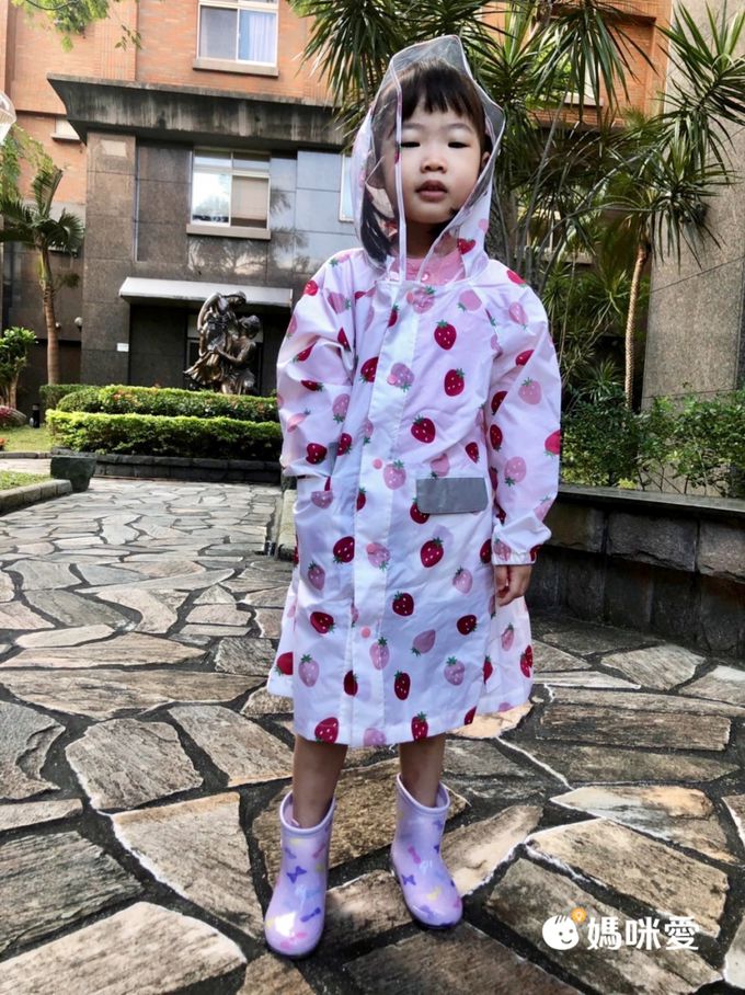 akachan honpo - 雨衣-草莓-象牙白色