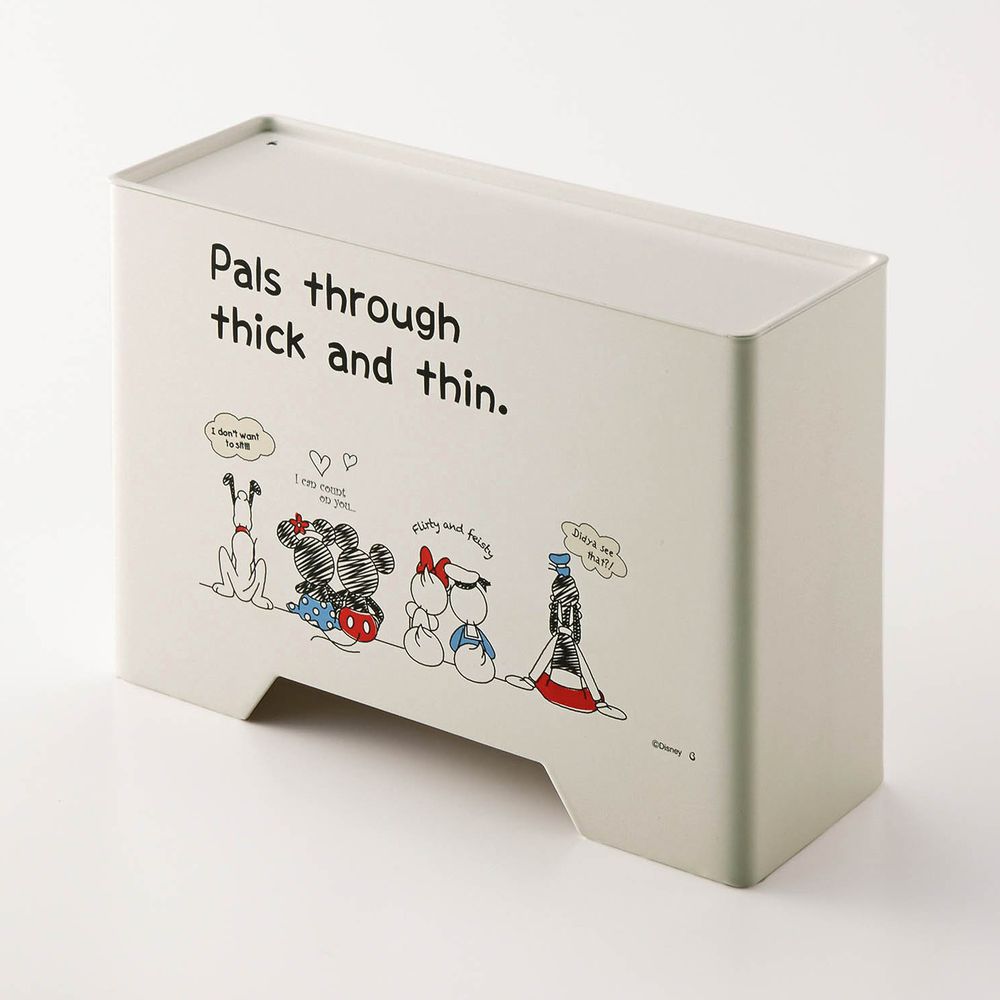 日本千趣會 - 磁吸式 小物置物兼口罩收納盒(可吸附門/冰箱)-米奇好朋友 (約30片)