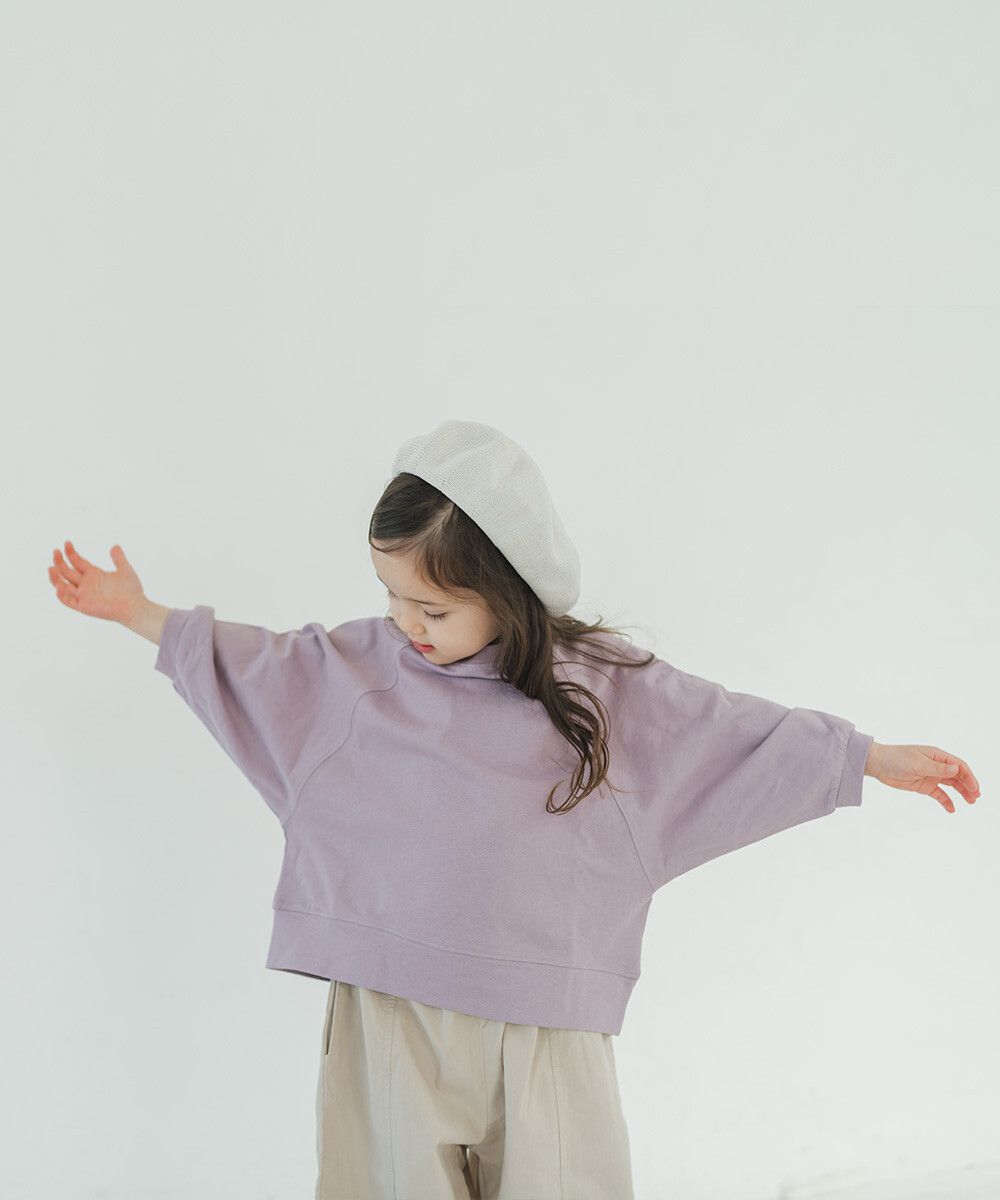 日本 riziere - 純棉Oversize風大學T-薰衣草