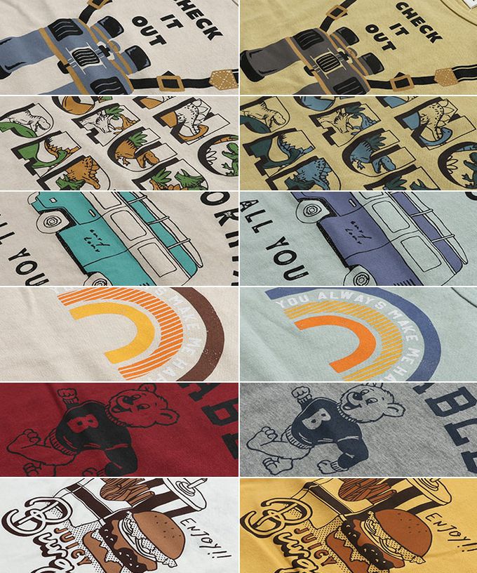 日本 Chil2 - 俏皮印花純棉薄長袖上衣-望遠鏡-淺軍綠