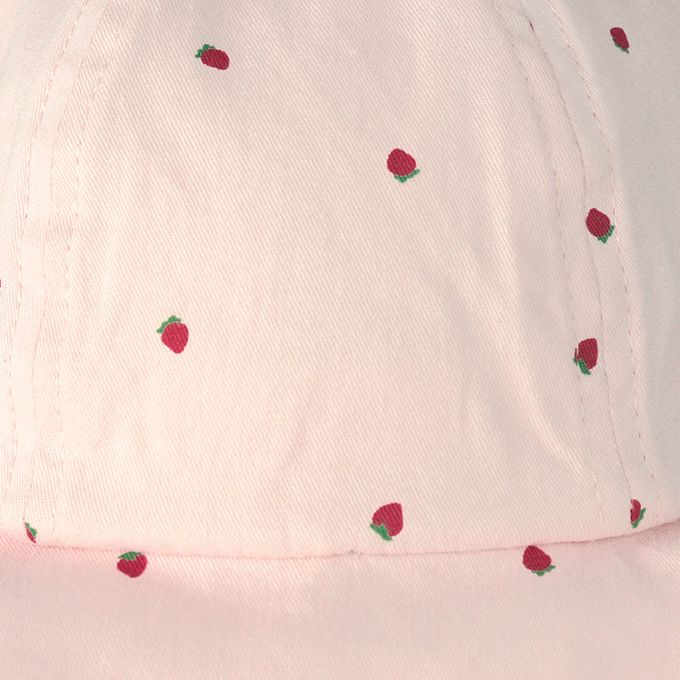 akachan honpo - 地鐵帽 草莓-附防曬遮陽布-粉紅色