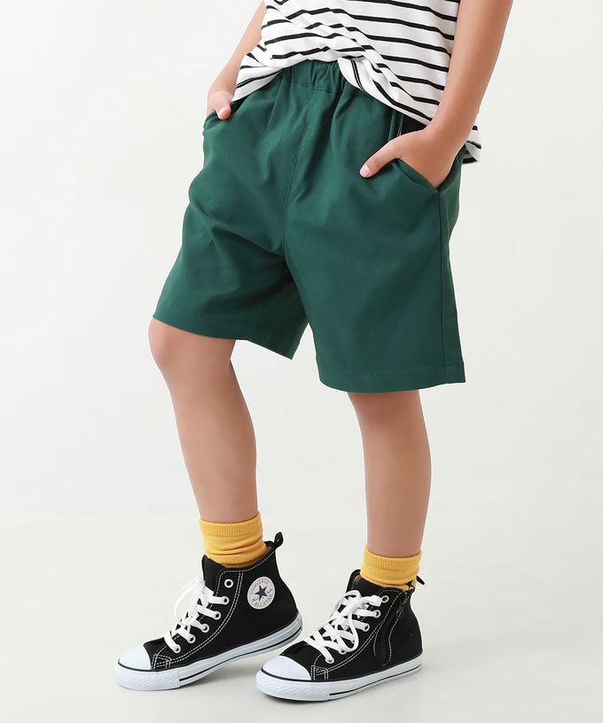 日本 devirock - 超彈力定番色休閒短褲-黑