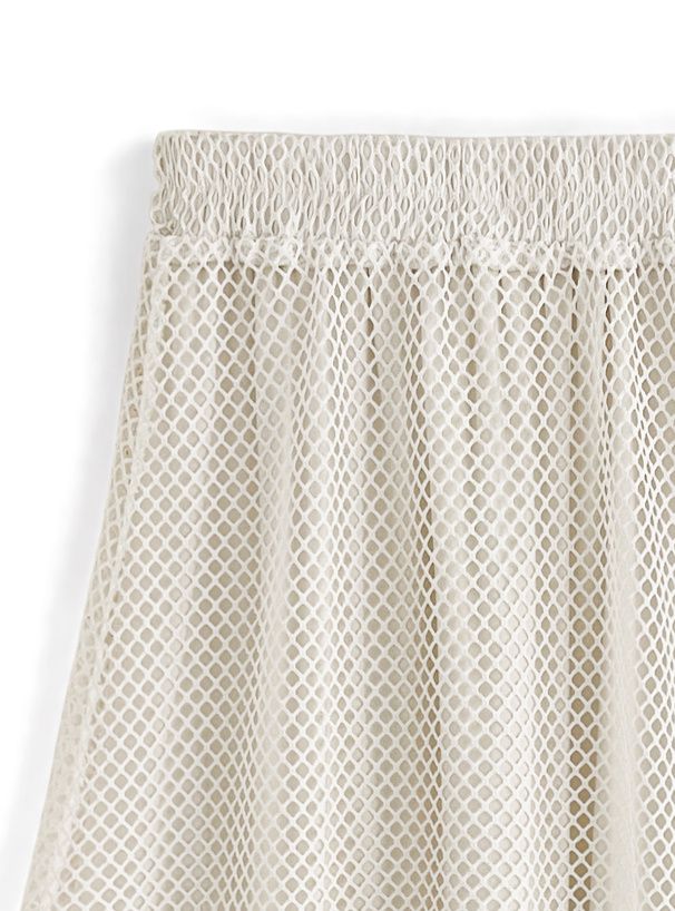 日本 GRL - 酷甜網紗拼接飄逸長裙-米杏 (F)