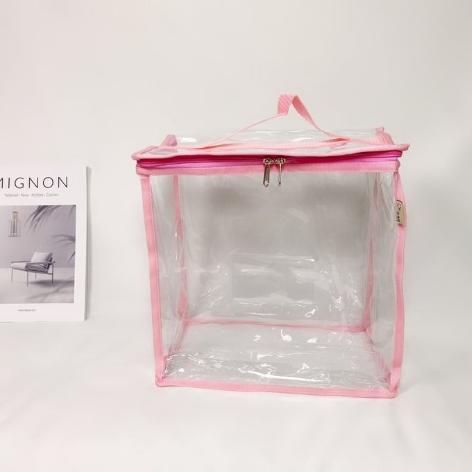 妞妞絲 - 透明收納袋-草莓粉 (M)