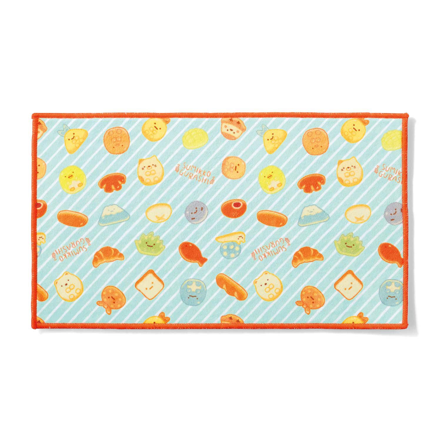 日本千趣會 - 日本製 角落生物超細纖維吸水抹布-炸蝦-水藍 (20×35cm)