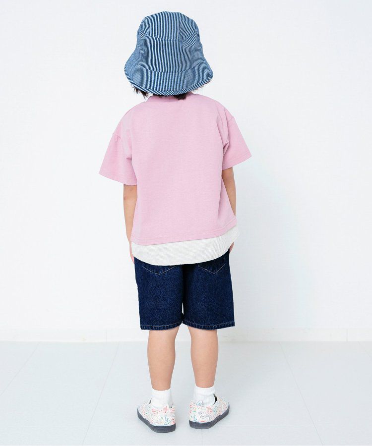 日本 BREEZE - 100%棉定番印花短褲-變形蟲-綠