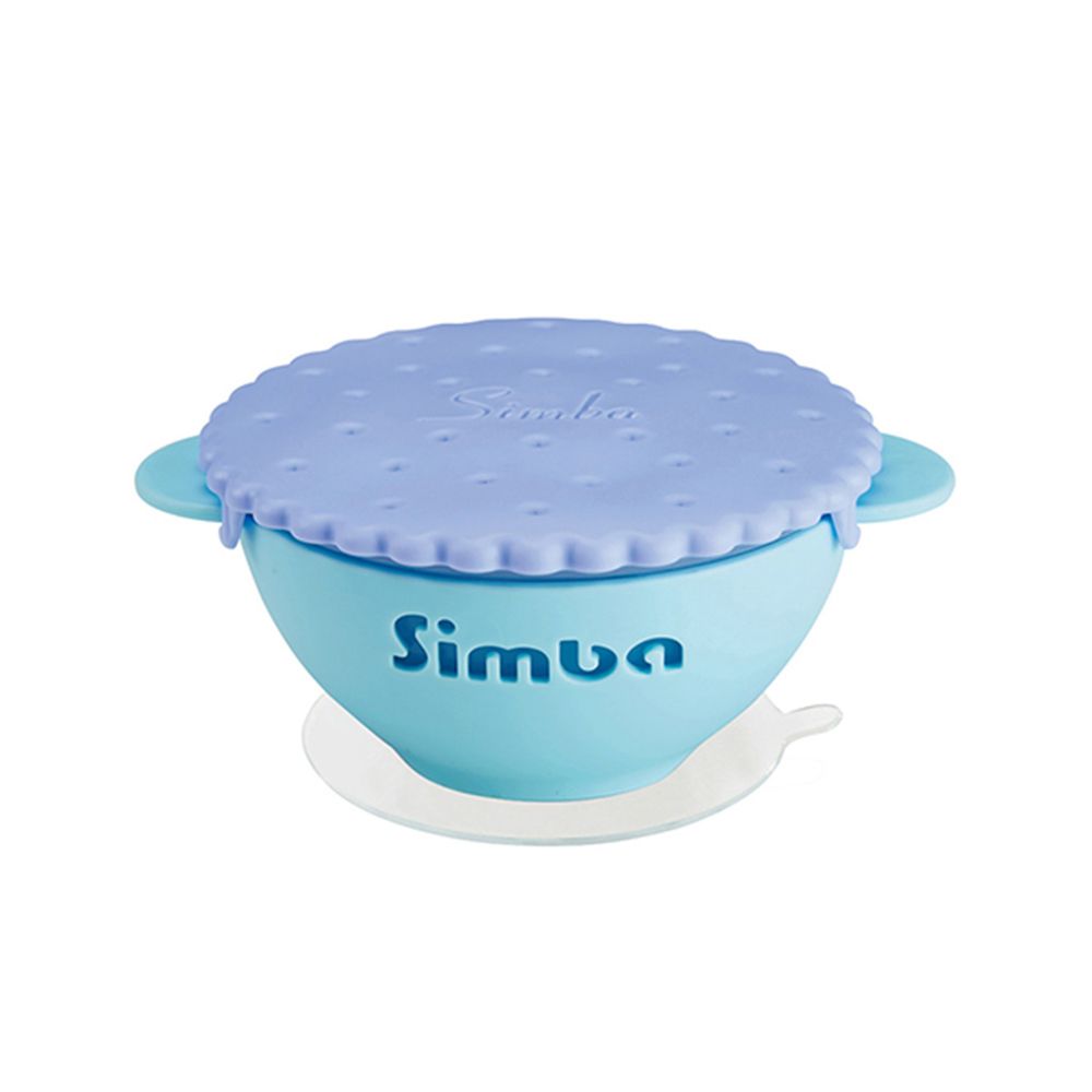 Simba 小獅王辛巴 - 美味曲奇吸盤碗-藍莓優格(藍色)