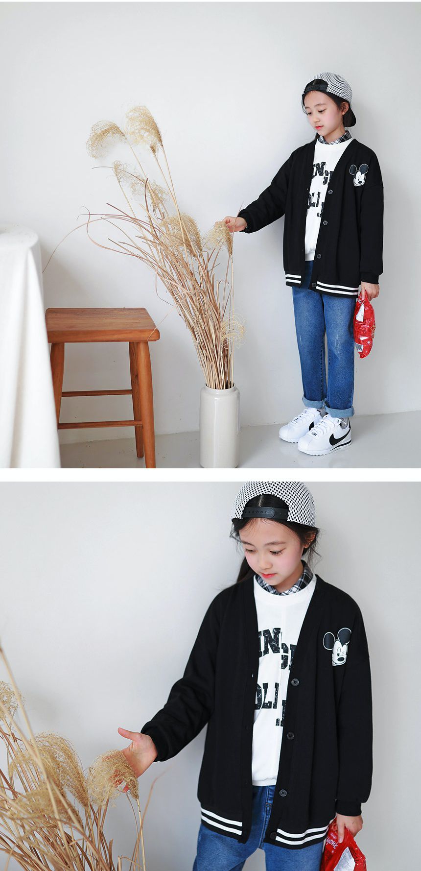 韓國 J KIDS - 黑色米奇針織衫