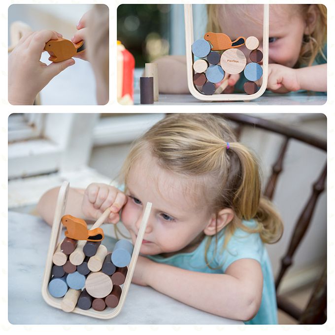 泰國 Plantoys - 滾滾木頭疊疊樂