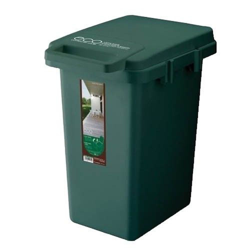 日本 eco container style - 連結式環保垃圾桶森林系-深綠色-33L
