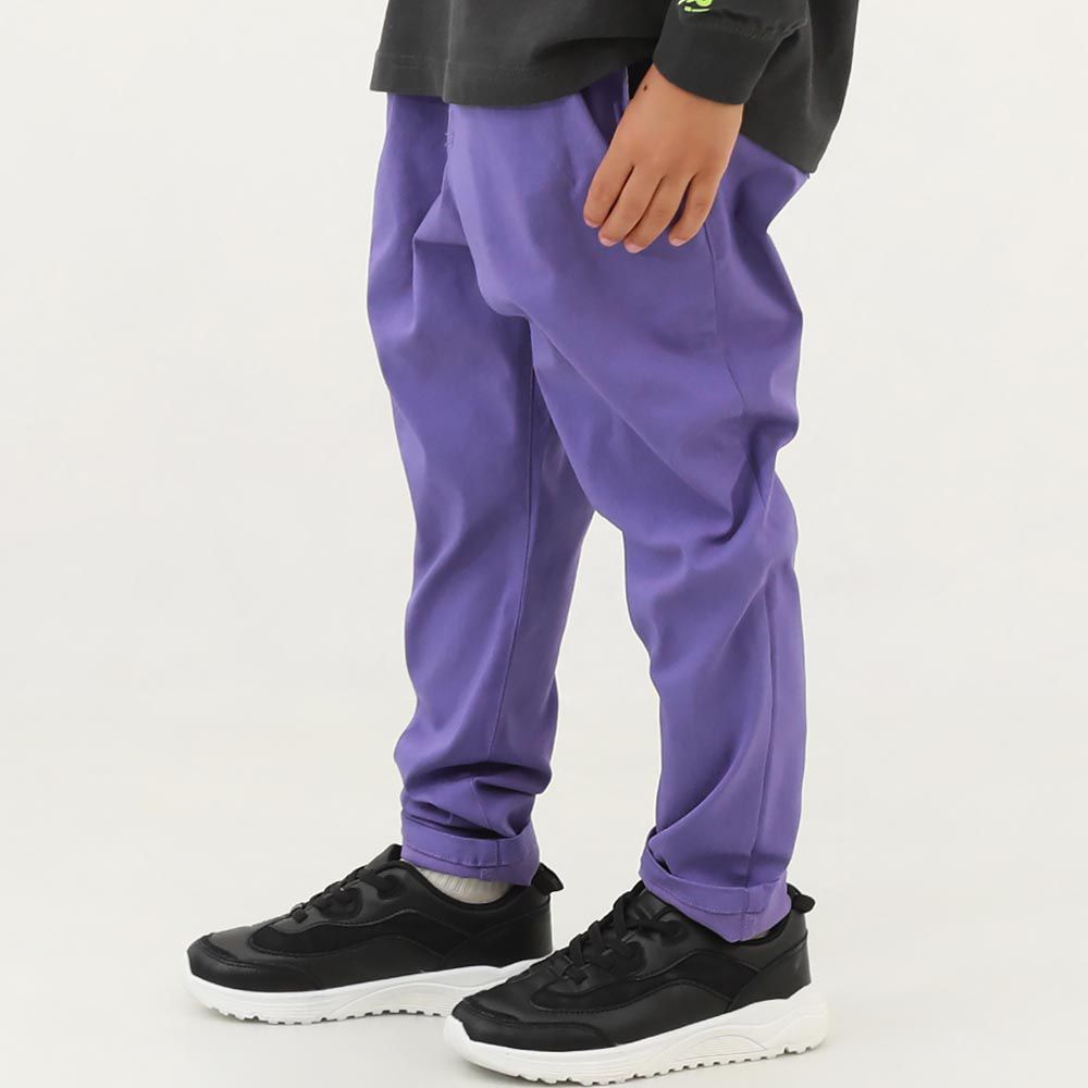 日本 devirock - [推薦款]嫘縈混百搭休閒長褲-紫羅蘭