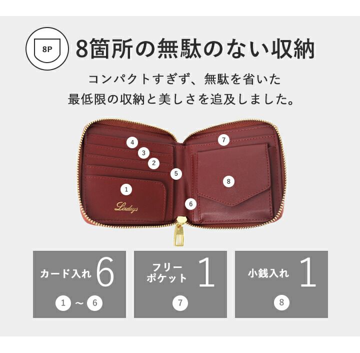 日本 LIZDAYS - 真皮流蘇拉鏈迷你短夾/錢包-米杏 (11x10.8x2.5cm)