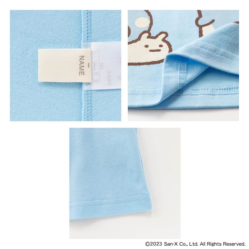 日本千趣會 - 角落生物純棉七分袖上衣-企鵝-綠