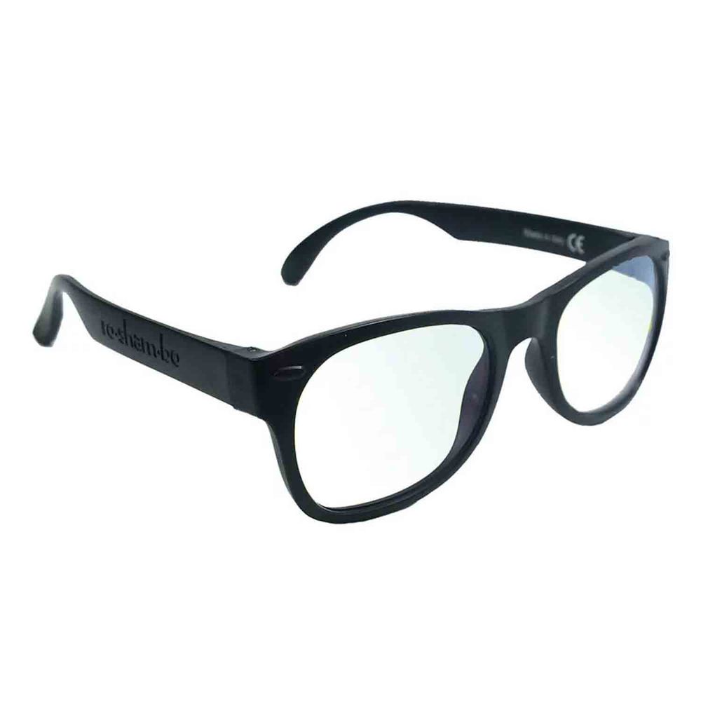 美國 Roshambo - Roshambo繽紛視界 抗藍光眼鏡-幼童款-時尚黑-藍光片 (3-5Y)