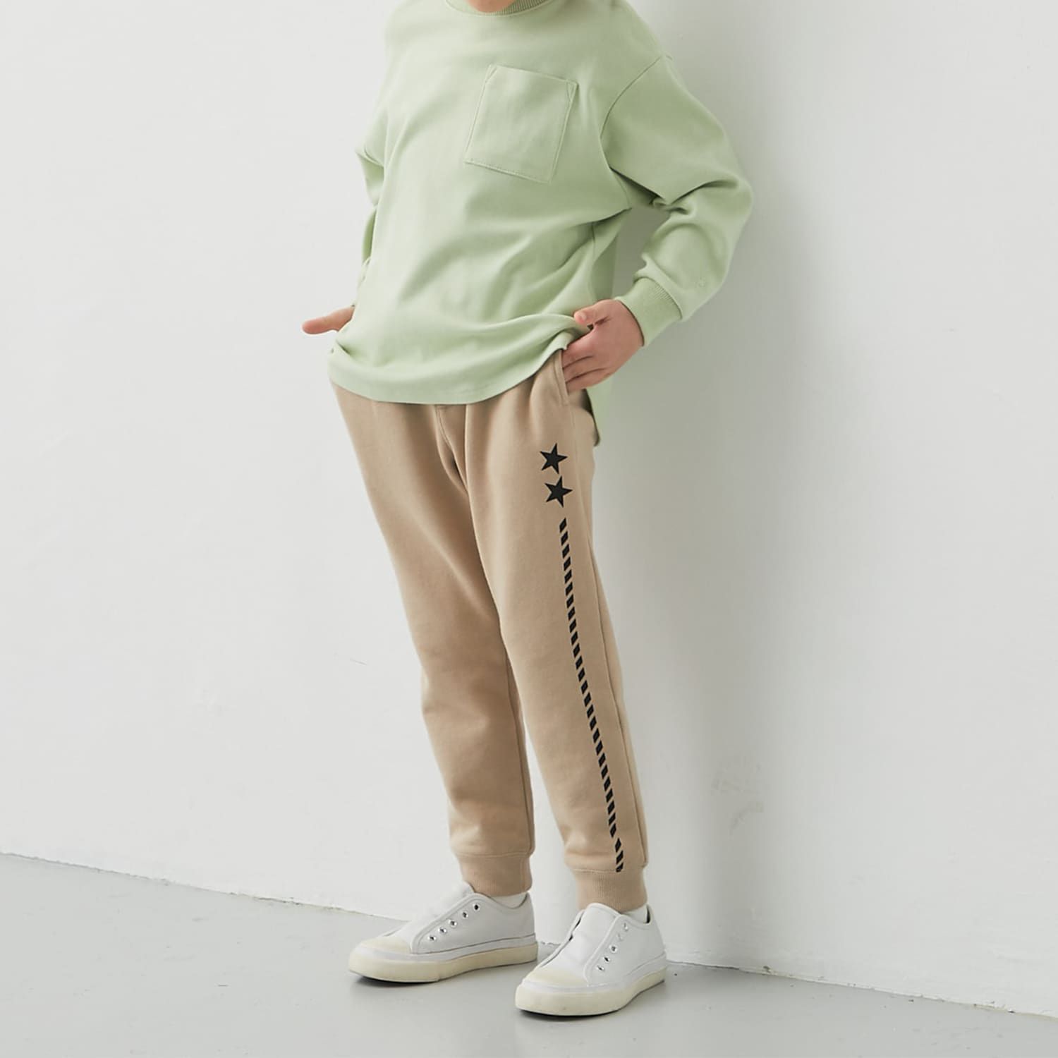 日本千趣會 - GITA 純棉束口休閒長褲-紫格紋