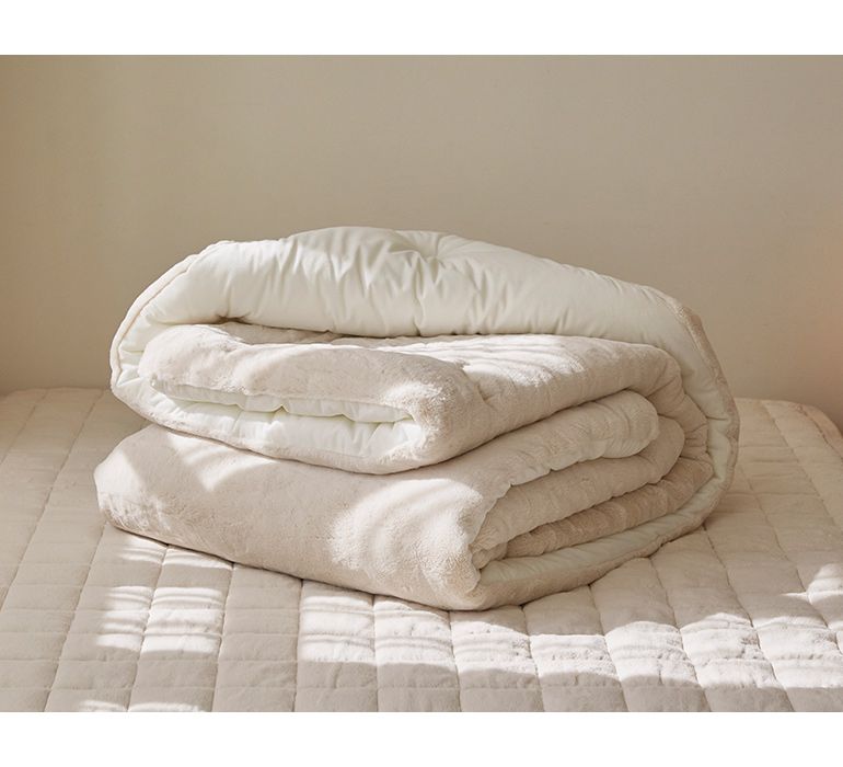 韓國 Maatila - 蓬鬆感高密度絨毛保暖棉被-燕麥牛奶