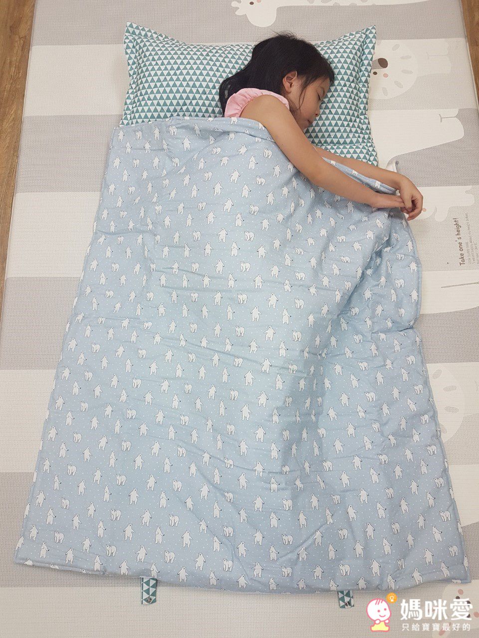 韓國 2cm+透氣乳膠墊睡袋，支撐力UP↑，分散受力保護寶貝脊椎 ♥