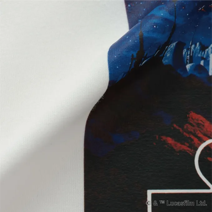 日本 b-ROOM - 限量星際聯名 防污速乾印花短袖上衣-電影場景-黑