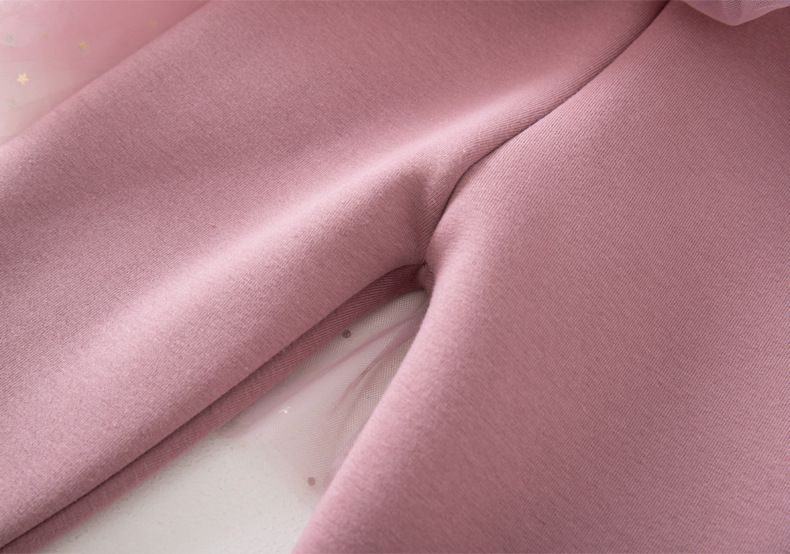 FANMOU - 加絨網紗亮片褲裙-星星月亮-灰色