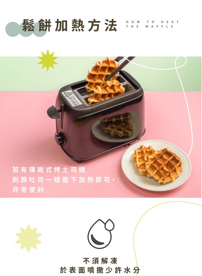 秘傳美食 - 華夫爺爺手作-比利時列日脆皮鬆餅-酸甜蔓越莓-6片/360g±8%