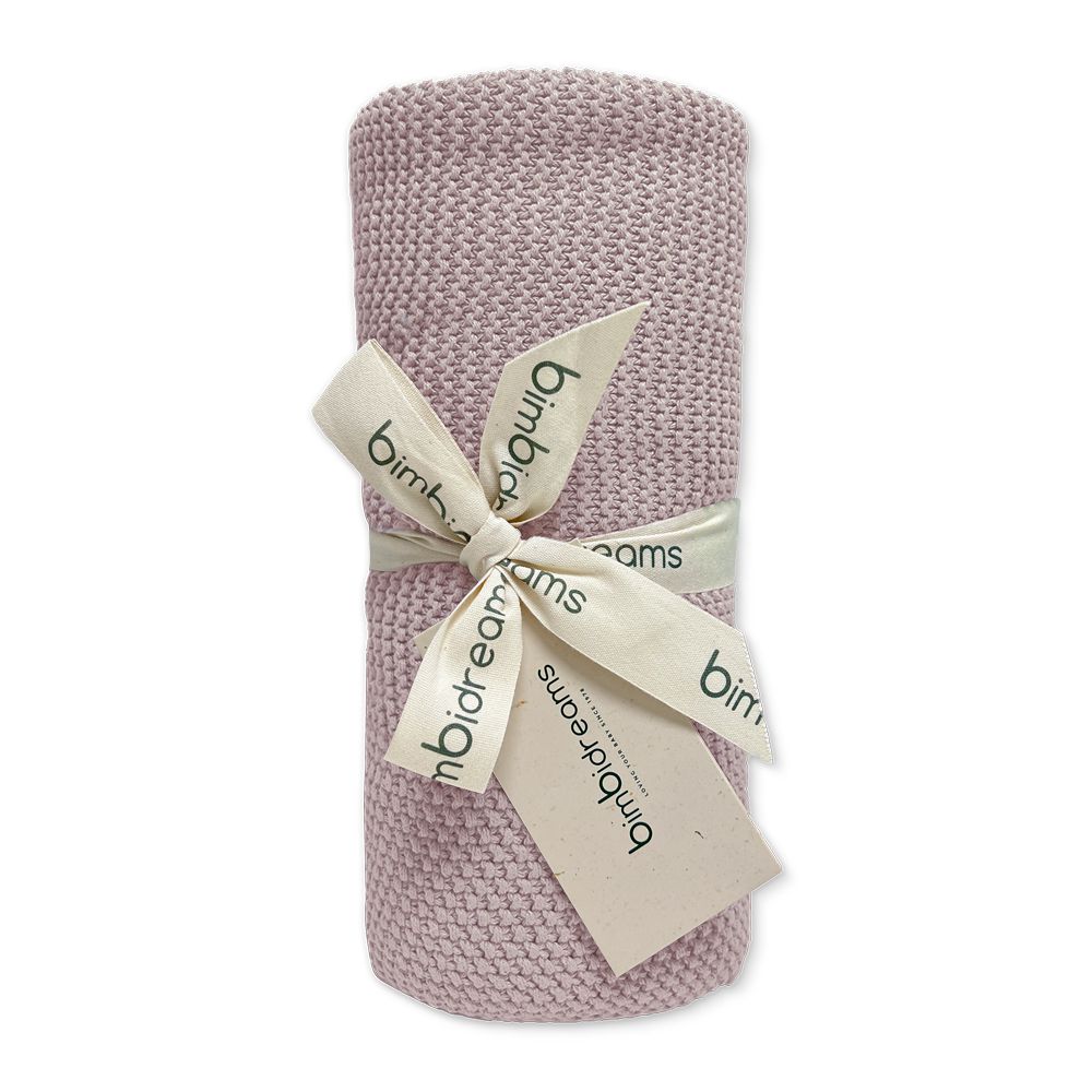 【bimbidreams】針織萬用毯 75x90cm(寶寶毯 嬰兒毯 四季毯 冷氣毯 小被被 蓋被 寶寶被毯 外出毯)-豆沙粉