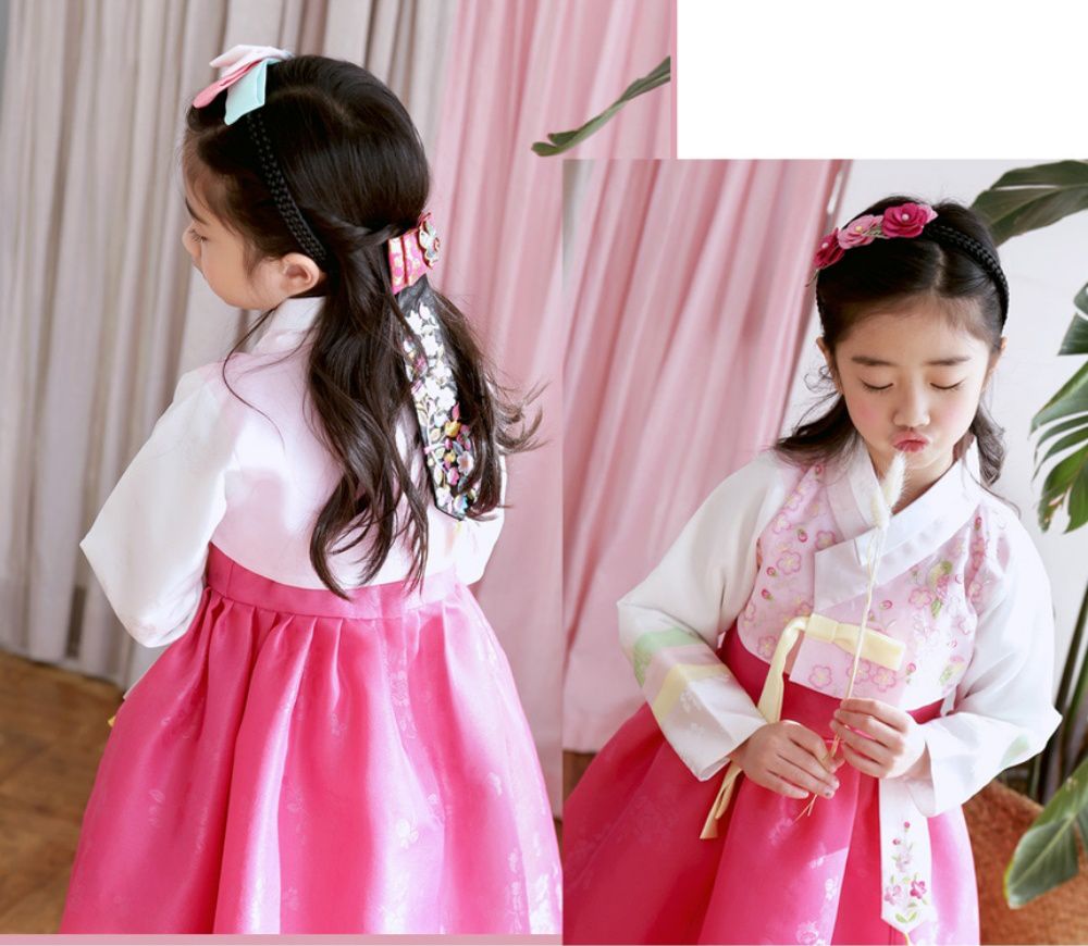 韓國 yedam - 女寶韓服-桃粉-不含頭飾