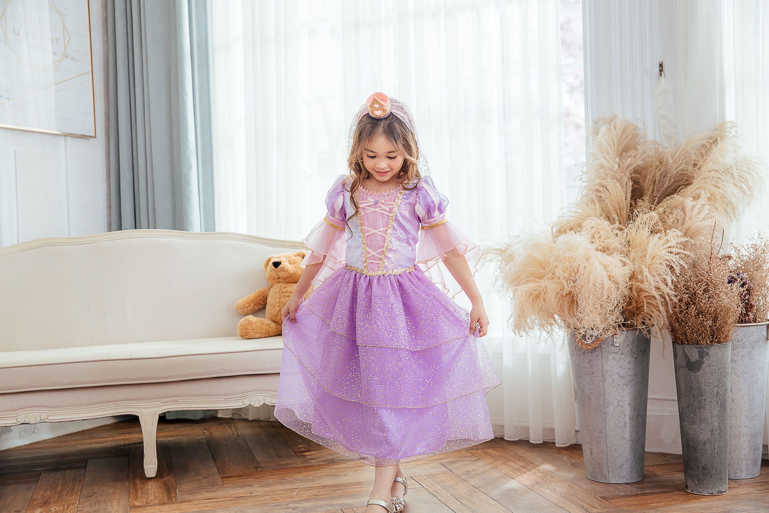 Love, Charlotte - 長髮公主裝-長裙洋裝-內含洋裝+皇冠頭箍